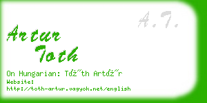 artur toth business card